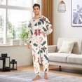thumbnail image 6 of FORMRS Onesies Pajama for Adults Unisex Hoodie Winter Jumpsuit One Piece Sleepwear, Sizes S-2XL, Beige Christmas Candy Canes, 6 of 7
