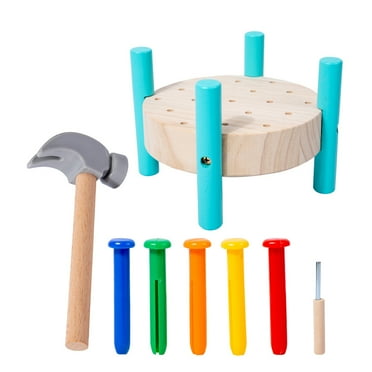1 Set Nailing Table Hammer Toy Kids Pounding Workbench Hammer for Toddlers