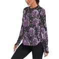 thumbnail image 2 of FORMRS Womens Long Sleeve Shirts UPF 50+ Sun Protection Quick Dry Fishing Hiking Tops, Size S-2XL, Black Roses, 2 of 8