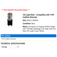 thumbnail image 2 of Tail Light Bulb - Compatible with 1990 Cadillac Eldorado, 2 of 2