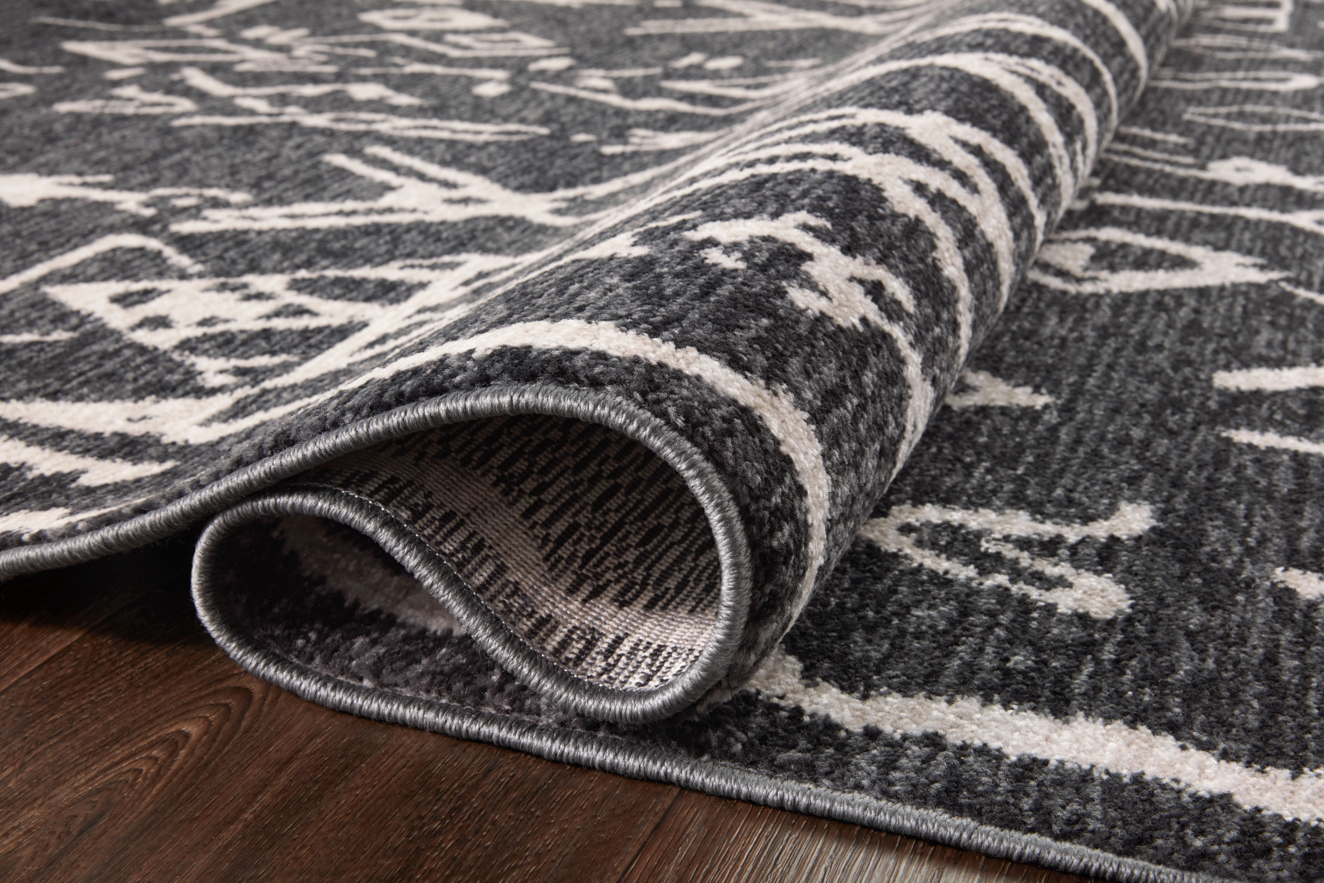 Loloi Vance Charcoal / Dove 2'-7" x 12'-0" Runner Rug