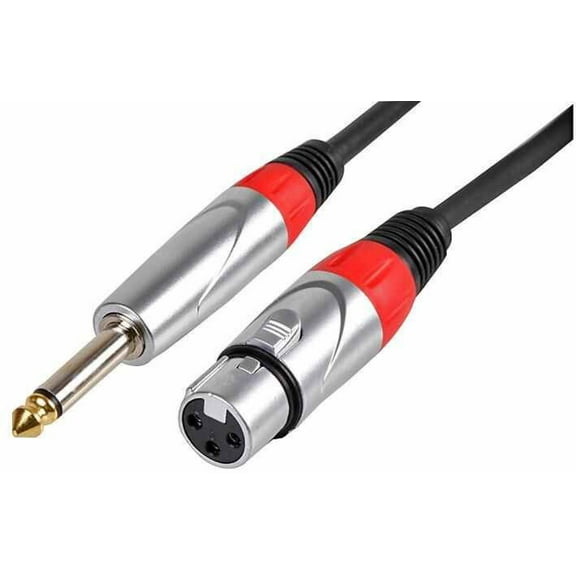 PULSE - 6.35mm (1/4") 2 Pole Jack Plug to XLR Socket Lead, 1m
