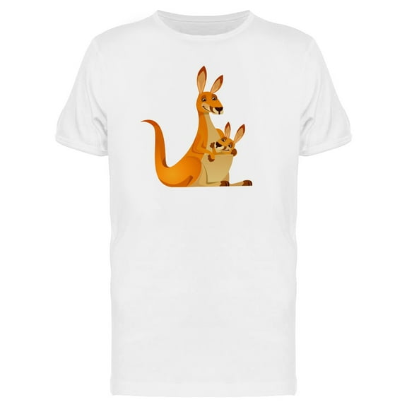 Mom Kangaroo With Her Kid T-Shirt Men -Image by Shutterstock, Male XX-Large