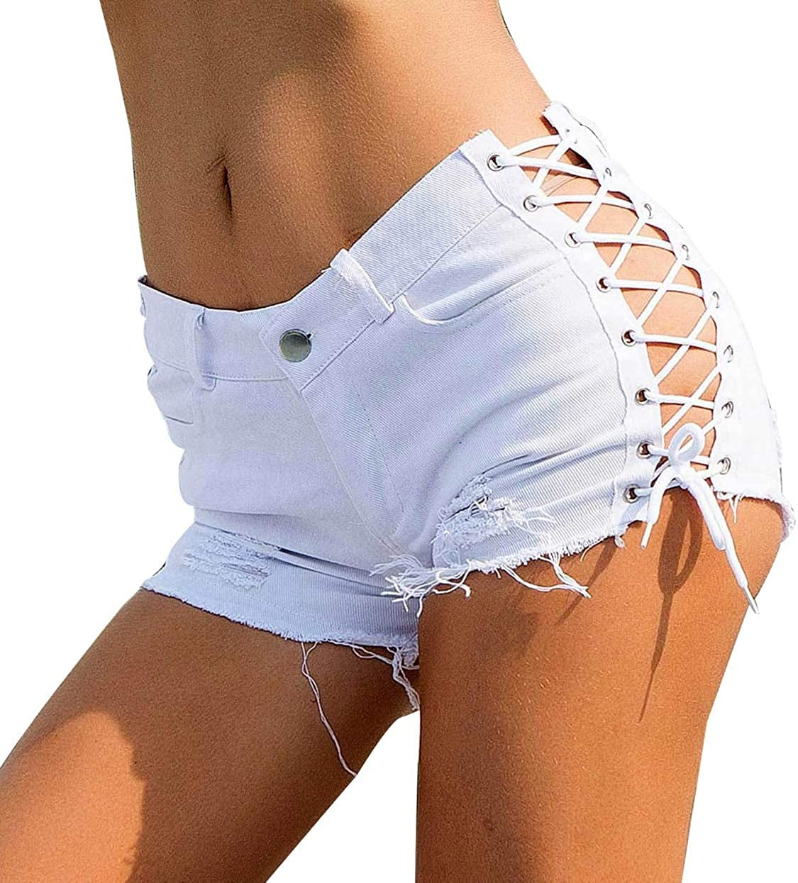 Sexy Denim Shorts Cut Off Frayed Mini 