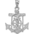 thumbnail image 5 of 14K White Gold Mariners Cross Pendant (31 X 22) Made In United States k408, 5 of 6