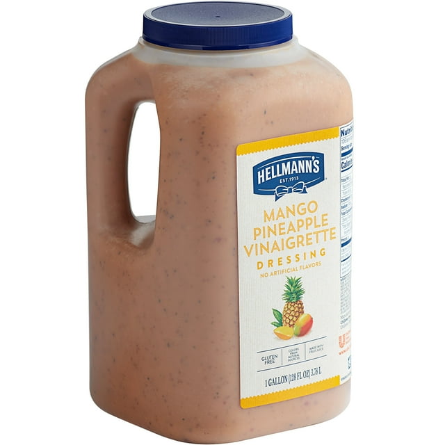 Hellmann's Vinaigrette Mangue et Ananas de 1 Gallon - 4/caisse