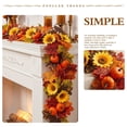 thumbnail image 6 of Fufafayo Thanksgiving Decor Artificial Maple Leaves Pumpkins Sunflowers Vines, Fall Autumn Hanging Garland for Home Mantel Fireplace, Thanksgiving Grapevine Swag for Party Table Centerpiece, 6 of 9