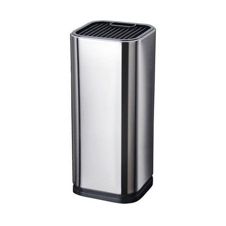 

Knife Block Holder Fingerprint-proof Coated Stainless Steel Modern Design with Scissors-Slot Compact for Easy Storage