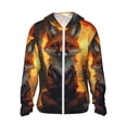 thumbnail image 1 of Vsdgher Sunset Maple Tree Fox Print Adult Hoodie Shirts Rash Guard for Men Women,Long Sleeve Sun Protection Fishing Shirts for Athletic Running Swim-Large, 1 of 7
