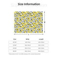 thumbnail image 5 of Honeii Tropical Lemon print throw blanket, crafted from cozy cotton flannel, offers versatile home decor as a bedding suitable for all seasons.-50"x40", 5 of 6