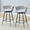 Light Gray+Black, variant on Bar Stools Swivel Set of 4 Counter Height Metal Modern Tall Chairs with Back Armrest Footrest for Bar Kitchen Island Counter Dining Party Home