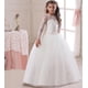 thumbnail image 2 of Vestido de niña grande, vestido de princesa de encaje de manga larga, vestido de niña de las flores, falda abullonada, 2 of 6