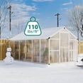 thumbnail image 4 of Greenhouse for Outdoors, Large Aluminum Greenhouses with Roof Vent and Quick Setup Structure, Greenhouse Heavy Duty with PC Panels, Walk-in Green Houses for Winter Garden,Backyard,Patio,Lawn, 4 of 7