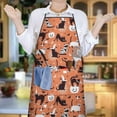 thumbnail image 5 of Halloween Cat Pattern Apron-Garden Aprons for Women with Pockets-Cotton Linen Waterproof Kitchen Cooking Gardening Aprons Adjustable for Kitchen,Cooking,BBQ and Salon 33"x27", 5 of 7