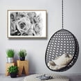 thumbnail image 2 of IDEA4WALL Framed Canvas Wall Art for Living Room, Bedroom Grey Rose Flowers Canvas Prints for Modern Home Decoration Ready to Hang, 2 of 4