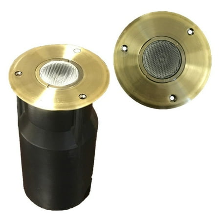 - Ignite 12V LED Brass In-Ground Landscape Lighting – (1) 6 Watt Fixture, No Transformer