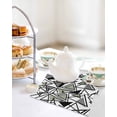 thumbnail image 4 of Sage Green Black Geometric Kitchen Dish Towels for Drying Dishes Set of 3, Abstract Art Modern Line Waffle Weave Microfiber Hand Tea Bathroom Towels Quick Dry & Absorbent Towel 12x12, 4 of 7