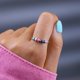 thumbnail image 3 of Anillos esmaltados para mujeres con ansiedad, para mi hija, antiansiedad, anillos giratorios multicolores de acero inoxidable para aliviar el estrés con cuentas, tu ansiedad es L, 3 of 5