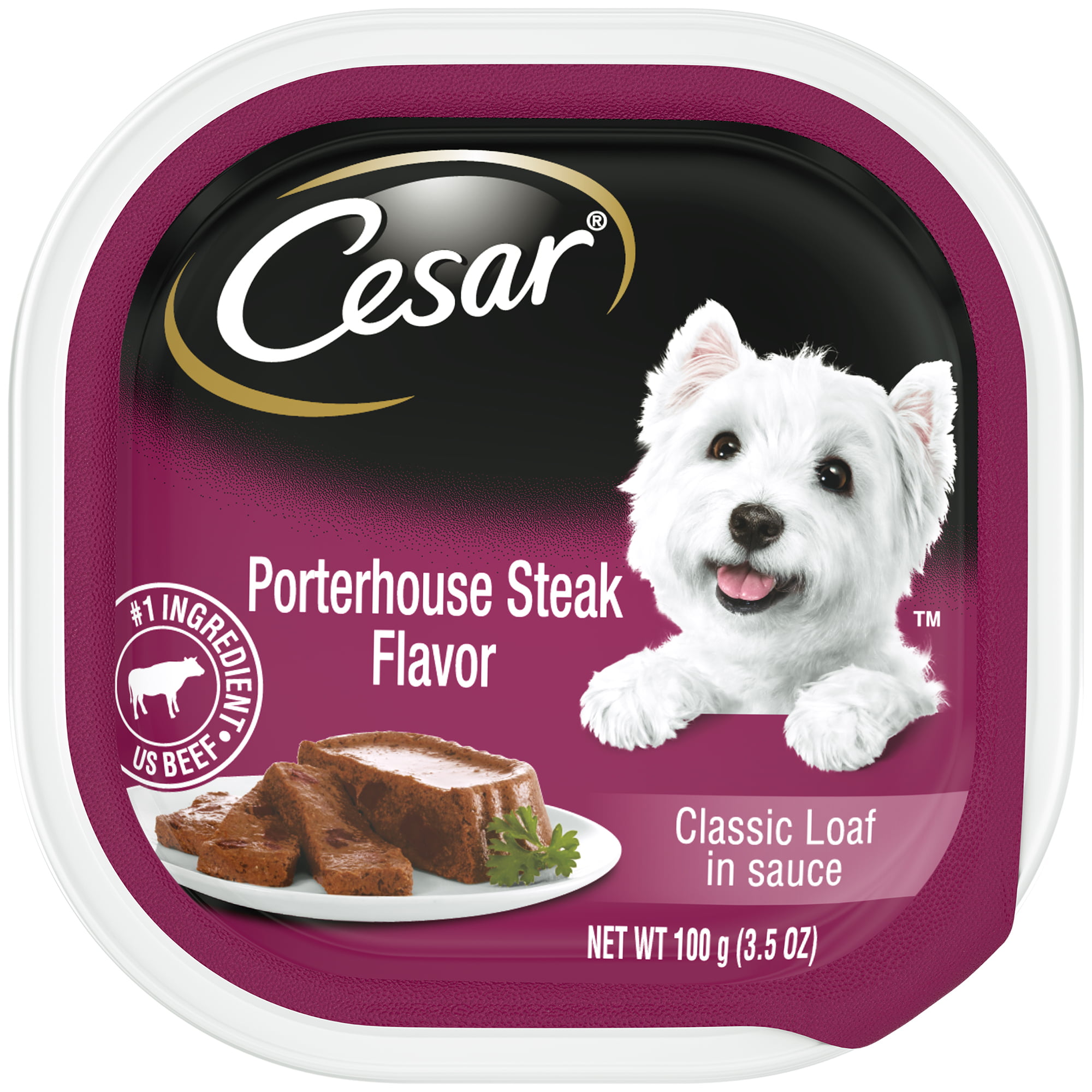 CESAR Soft Wet Dog Food Classic Loaf in Sauce Porterhouse