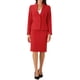 thumbnail image 1 of Conjuntos de falda para mujer INSPIRE CHIC, traje sin cuello, blazer y faldas lápiz, 2 piezas, atuendos elegantes, XS, rojo, 1 of 6