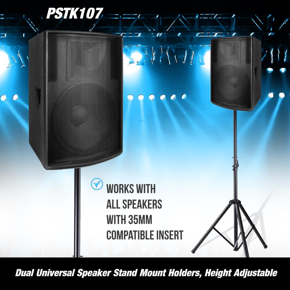 Pyle PSTK107 Dual Speaker Tripod Stand Adjustable Mount Holders Pair (2 Pack) - image 2 of 4