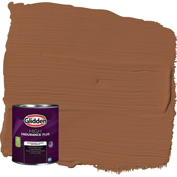 Glidden HEP Cinnamon Spice / Orange Semi-Gloss Interior Paint with Primer, 1 Quart