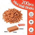 thumbnail image 2 of HAHADAXA 1/35 Scale 200 PCS Mini Bricks Tiny Bricks for Landscaping Red Miniature Bricks Model Brick Wall Small Bricks for Crafts Realistic Fake Bricks Mini Blocks for Dollhouse Garden (200+-, 2 of 7