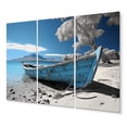 thumbnail image 2 of Designart "Monochrome Beach Hawaii Blue wall decor" Nautical & Beach Metal Wall Décor Set, 2 of 5