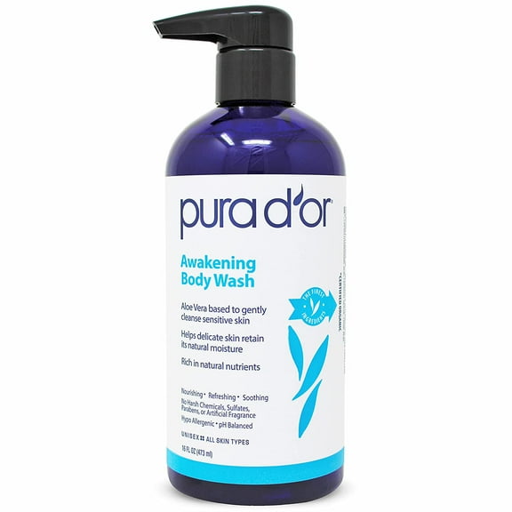 PURA D'OR Awakening Body Wash Gel 16 Fl Oz