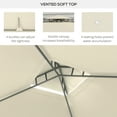thumbnail image 4 of Outsunny 9.6' x 11.6' Patio Gazebo, Outdoor Canopy Shelter, Cream White, 4 of 9