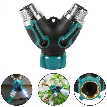 - Hilitand NPT3/4 Garden Hose Splitter 2 Way Heavy Duty Garden Hose Splitter Y Shape Valve Water Pipe Connector Adapter for Home Garden Yard Agricultural Home Balcony Garden Drip