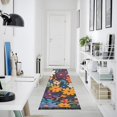 thumbnail image 4 of Yayeee Runner Rug for Bedroom 2'x6' Machine Washable Hallway Non Slip Mat, Bright Colorful Flowers Pattern, 4 of 8