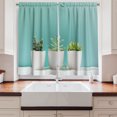 thumbnail image 2 of Ambesonne Cactus Kitchen Curtains, Botanical Desert Floral Art, 55"x36", Pistachio Green Pale Teal, 2 of 3