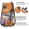 thumbnail image 2 of Yayeee Double Oven Mitt Kitchen Heat Resistant Baking 35" x7" Quilted Glove, Bright Flowers, 2 of 6