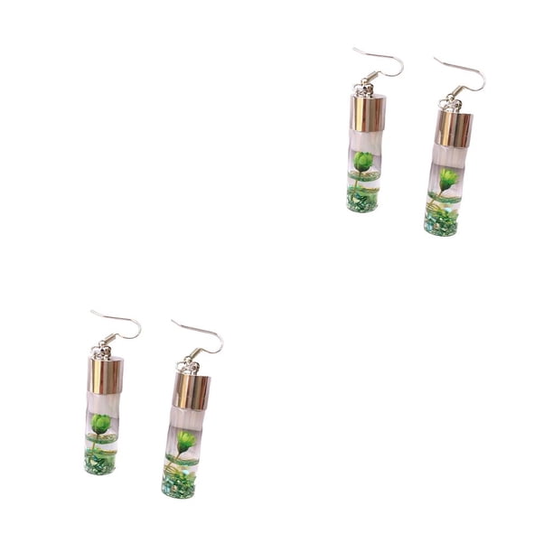 Pendientes de gota Sonducket 1 par flor Verde 2piezas