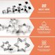 thumbnail image 2 of 5 Pieces Stainless Steel Six-Pointed Star Cutter Molds, Ideal for Christmas, Halloween, Birthday Parties, Fondant, Cake, 2 of 5