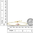 thumbnail image 3 of Gem Stone King 18K Yellow Gold Plated Silver Pink Opal Solitaire Bracelet for Women (1.05 Cttw, Oval Cabochon 8X6MM, Gemstone October Birthstone, Fully Adjustable up to 9 inch), 3 of 3