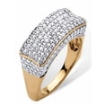 thumbnail image 2 of PalmBeach Jewelry 1/5 TCW Diamond Bar Ring with Square Back in Gold-Plated Sterling Silver, 2 of 4