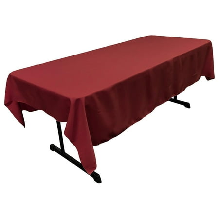 

Wension Polyester Poplin Washable Rectangular Tablecloth Stain and Wrinkle Resistant Table Cover 60x84 Fabric Table Cloth for Dinning Kitchen Party Holiday 60 by 84-Inch Cranberry