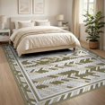 thumbnail image 3 of ODIKA 8'x10' Washable Area Rug Modern Minimalist With Geometric Two Tone Stripes Herringbone Flowing Dynamic for King Size Bedroom Under Bed, Master Suite, Non-Shedding, Easy Care, 3 of 7