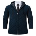 thumbnail image 1 of Cardigan pour Hommes, Cardigan à Fermeture Éclair, Manches Longues, Col Montant, Couleur Contrastée, 1 of 4