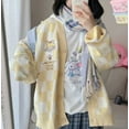 thumbnail image 1 of Sanrio Cinnamoroll suéter de punto Kawaii Anime Kuromi My Melody moda suelta ajuste mujer Jk Cardigan Top Coat Y2K niñas, 1 of 4