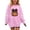 Pink, variant on Wilark Girls Halloween Sweatshirts Size 2-12, Fall Winter Long Sleeve Crew Neck Fleece Warm Kids Festival Tops Orange