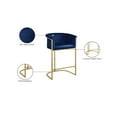 thumbnail image 2 of Meridian Furniture Donatella Navy Velvet Stool, 2 of 5