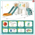 thumbnail image 7 of 12 in 1 Toddler Slide, NEORIVER Kids Indoor Slide for Toddlers 1-3 Years Old, Toddler Indoor Playground with Drawing Board, Golf Set, Ring Toss, Basketball Hoop and Storage, 7 of 7