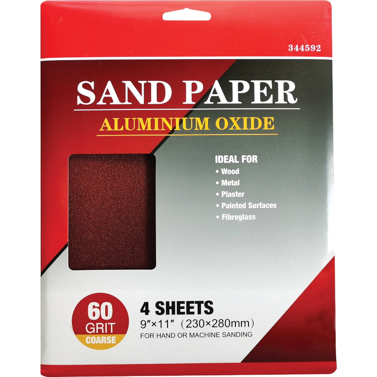 Buy Boss General Purpose 9 In. x 11 In. 60 Grit Coarse Sandpaper (4Pack) BS330183 Online at