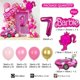 thumbnail image 1 of Conjunto de globos de cumpleaños, decoración para fiestas, abanico de globos, diseño de escena de Barbie, arco de cadena de globos, 1 of 4
