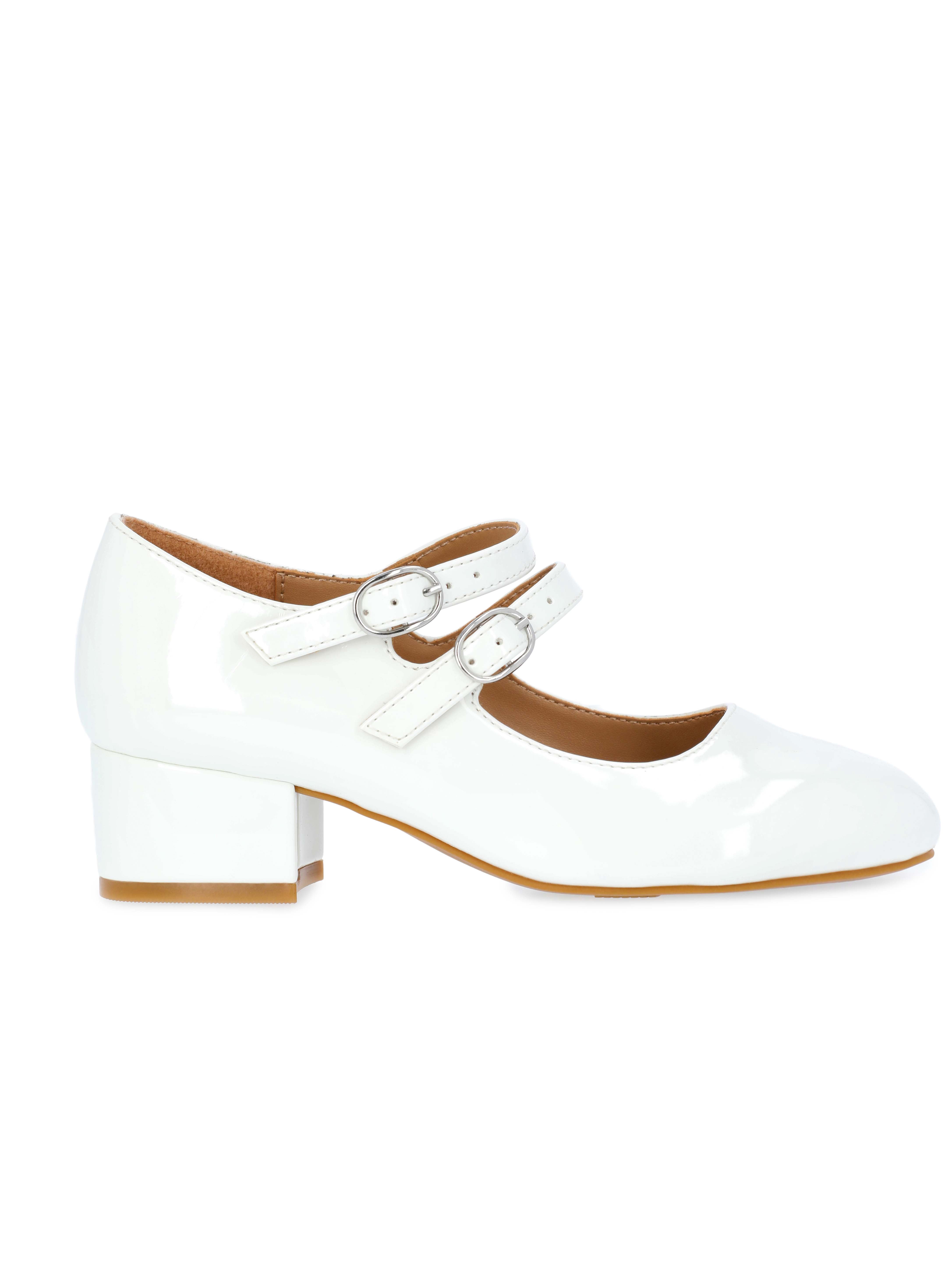 Wonder Nation Toddler, Little and Big Girls Double Strap Dress Shoes with Block Heels