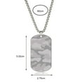 thumbnail image 6 of Hyasfey Men Necklace Hip Hop Camouflage Geometric Electroplating Box Chain Dress Up Stainless Steel Male Dog Tag Pendant Necklace Fashion Jewelry for Daily Wear, 6 of 8