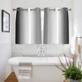 thumbnail image 3 of Ombre Black White Kitchen Curtains Short 54 Inch Length, Simple Abstract Striped Farmhouse Grommet Top Bedroom Living Room Curtains, Light Filtering Cafe Curtain Drapes 2 Panels Set 84''x54'', 3 of 9
